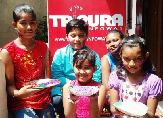 Children celebrate Holi spirit, colors at TIWN  